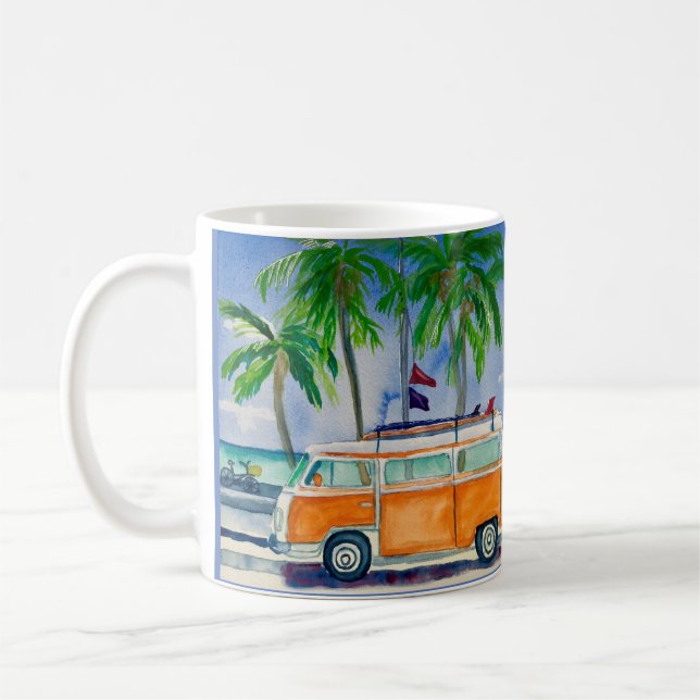 Caneca De Café Surfista Van (Esquerda)
