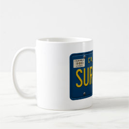 Caneca De Café Surfs Up Retro 1969 California License Plate Surf