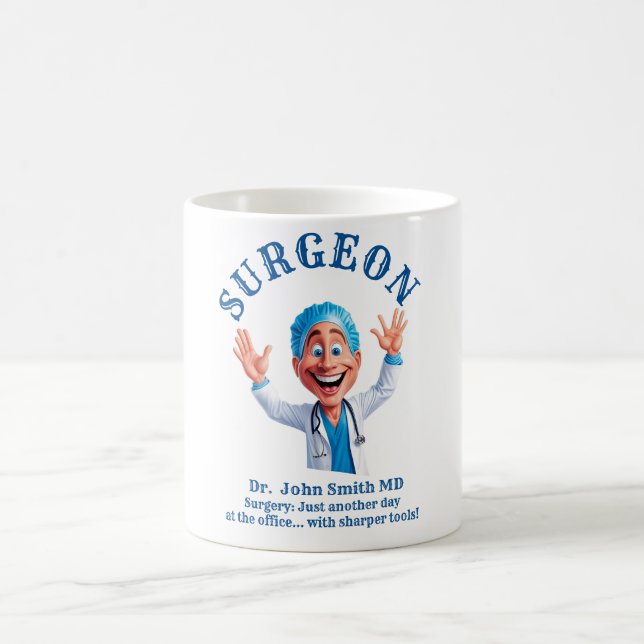 Caneca De Café surgeon doctor medical gown operating room (Centro)