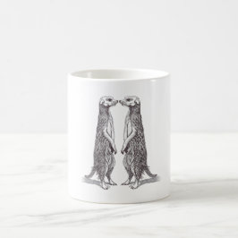CANECA DE CAFÉ SURICATA LOVE. MEERKAT LOVE.