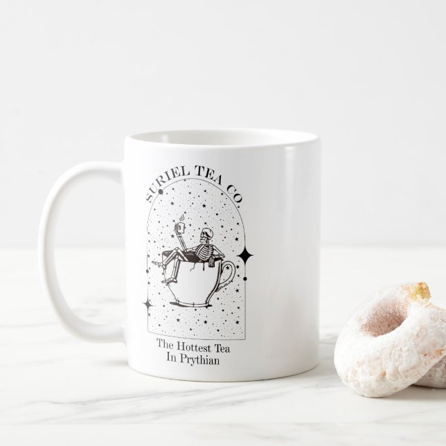 Caneca De Café Suriel Tea Co Book Coffee Mug (Com Donut)