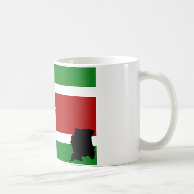 Caneca De Café surinaamse vlag + land (Direita)