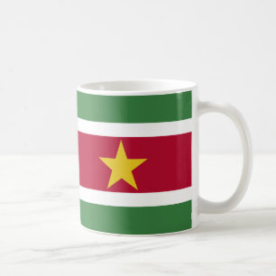 Caneca De Café Suriname Flag Cerâmica Coffee Mug