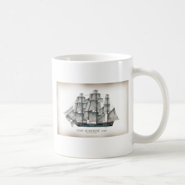 Caneca De Café Surpresa 1796 do HMS envelhecida (Direita)