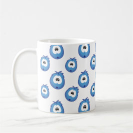 Caneca De Café Surpreso Padrão Azul Sneezie