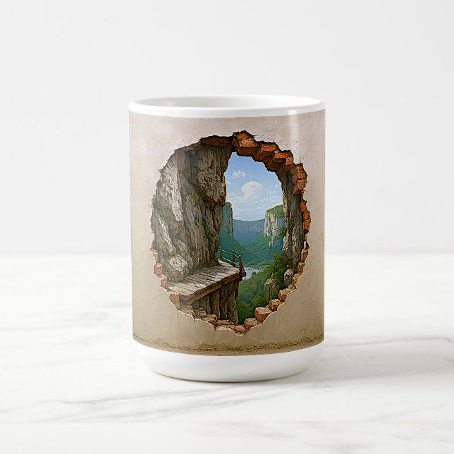 Caneca De Café Surreal Landscape Art (Centro)