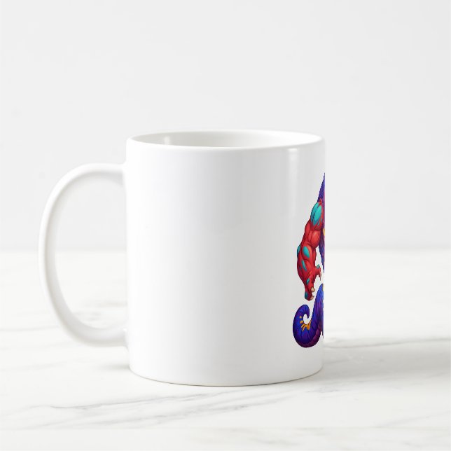 Caneca De Café Surto de Monstro Vibrante (Esquerda)