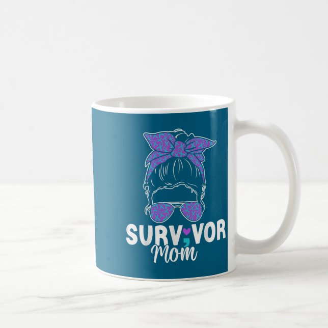 Caneca De Café Survivor Mom - Semicolon Suicide Prevention Awaren (Direita)