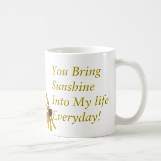 Caneca De Café Susans de olhos pretos, margaridas