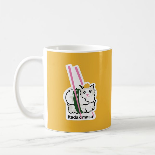 Caneca De Café Sushi Cat (Esquerda)