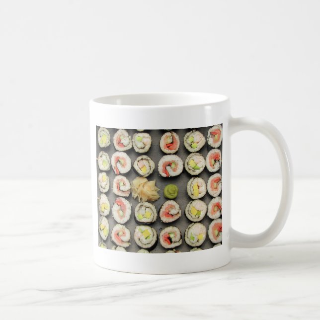 Caneca De Café Sushi Com Wasabi E Ginger (Direita)
