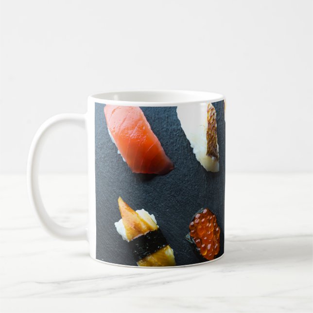 Caneca De Café Sushi Geometry – Modern Nigiri Collection (Esquerda)
