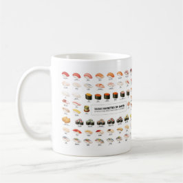 Caneca De Café Sushi Guide Mug – Japanese Food Guide Cup