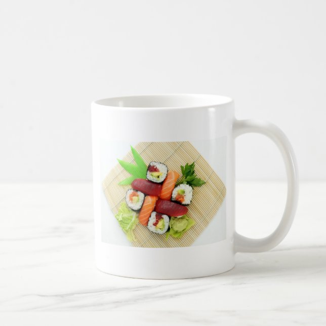 Caneca De Café Sushi Japonês Delicioso Comida Asiática Yummy (Direita)