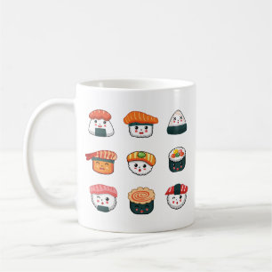Caneca De Café Sushi Kawaii