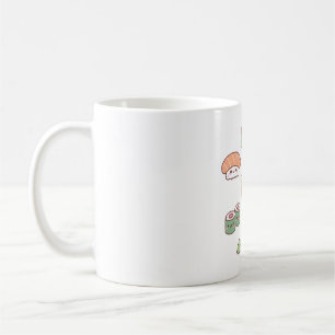 Caneca De Café Sushi Nigiri Maki Gunkan Conjunto Cujo Japonês Sus