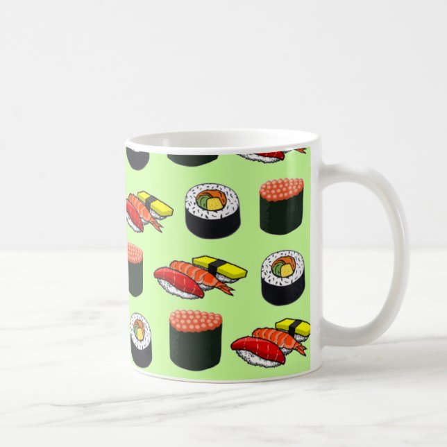Caneca De Café Sushi Verde Wasabi (Direita)