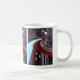 Caneca De Café Suspenso sobre a pintura azul por Alfred Fox
