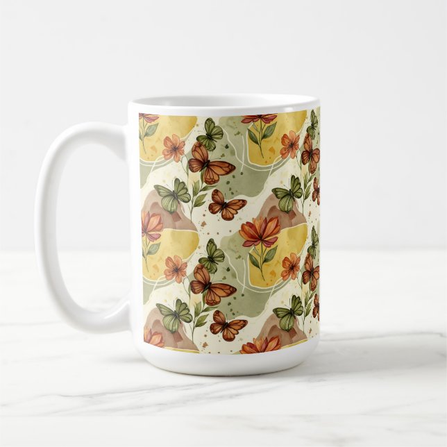 Caneca De Café Sussurros de borboletas na Terra (Esquerda)