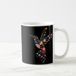 Caneca De Café Sutil Anti Trump Floral Hummingbird Mensagem Ocult