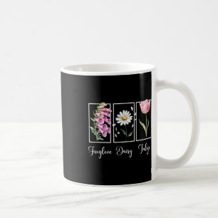 Caneca De Café Sutil Floral Liberal Resistir Protesto Dedaleira M