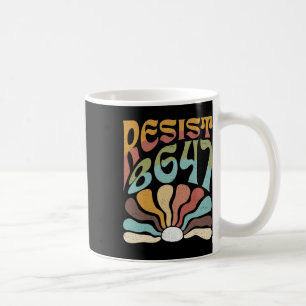 Caneca De Café Sutil Resist 8647 Trump Resist Trump Protest Boho