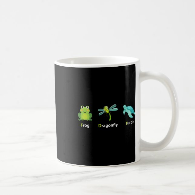 Caneca De Café Sutil Sapo de humor político Dragonfly Camisa (Direita)