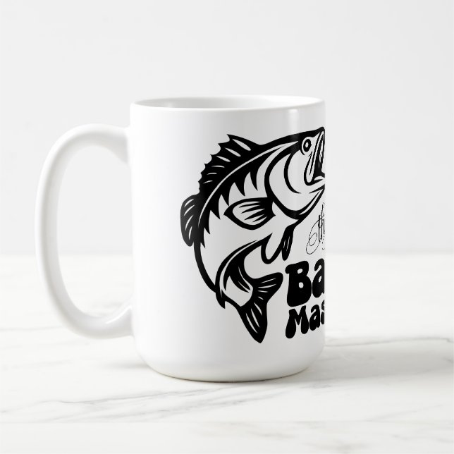 Caneca De Café SVG Custom Bass Master fishing (Esquerda)