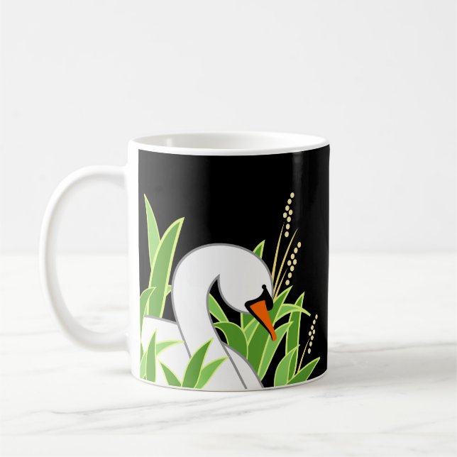 Caneca De Café Swan Branco Entre As Sementes (Esquerda)