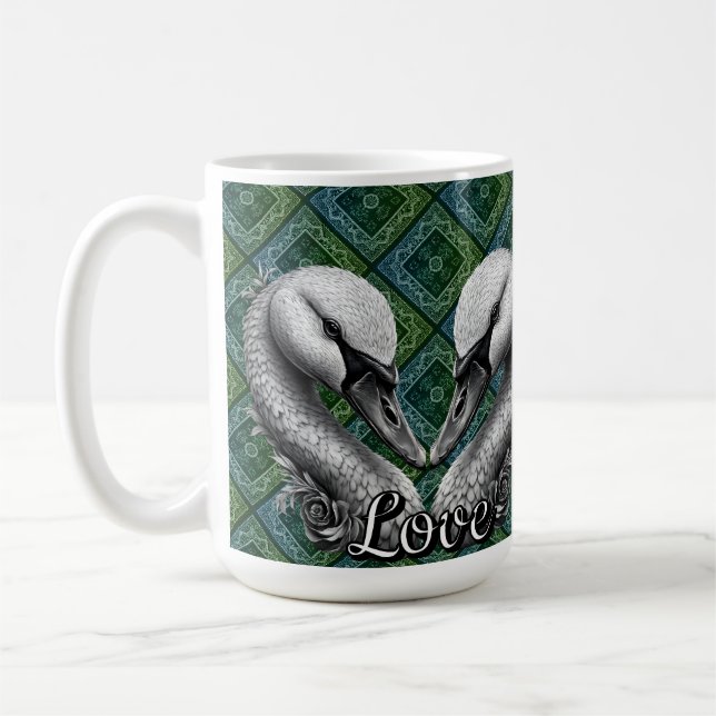 Caneca De Café "Swan Love"  (Esquerda)