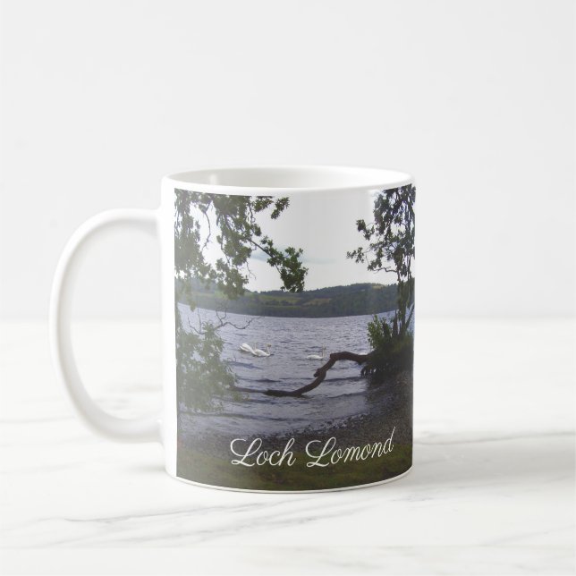 Caneca De Café Swans on Loch Lomond (Esquerda)