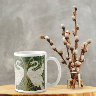 Caneca De Café Swans Rush Iris Flowers Walter Crane