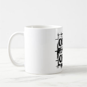 Caneca De Café Sweat de Tipografia Industrial Brutalista Fora de
