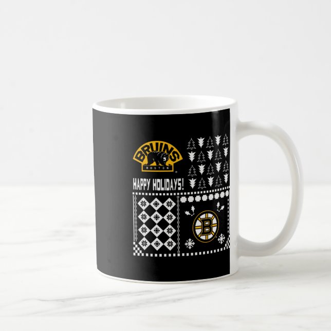 Caneca De Café Sweater Feriado de Natal Feio de Boston Bruins (Direita)