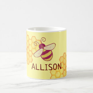 Caneca De Café Sweet Bee Personalized Name Mug