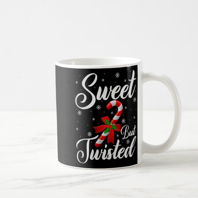 Caneca De Café Sweet But Twisted Funny Christmas Candy Cane Premi (Direita)