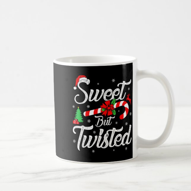 Caneca De Café Sweet But Twisted Funny Christmas Candy Cane Xmas  (Direita)