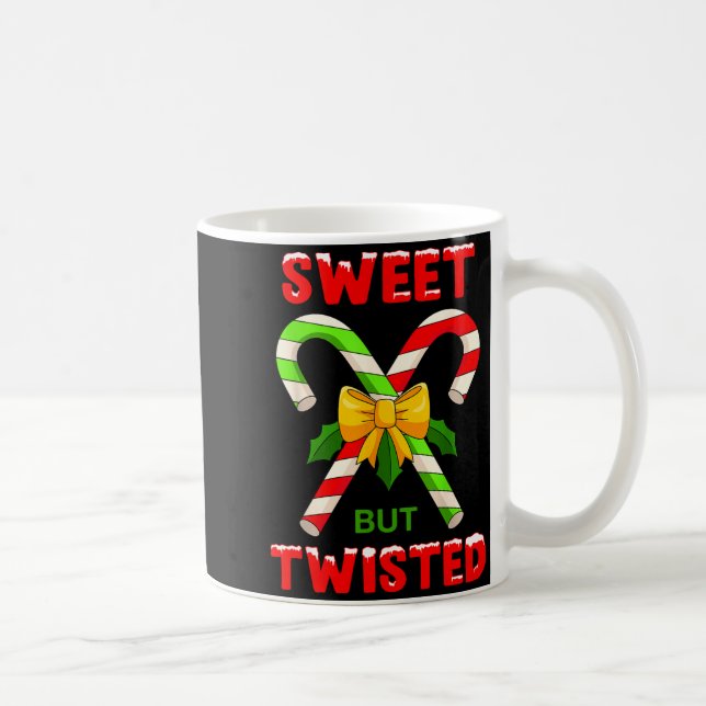 Caneca De Café Sweet But Twisted Funny Christmas Candy Cane Xmas  (Direita)