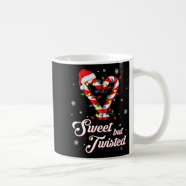 Caneca De Café Sweet But Twisted Funny Christmas Candy Cane Xmas  (Direita)