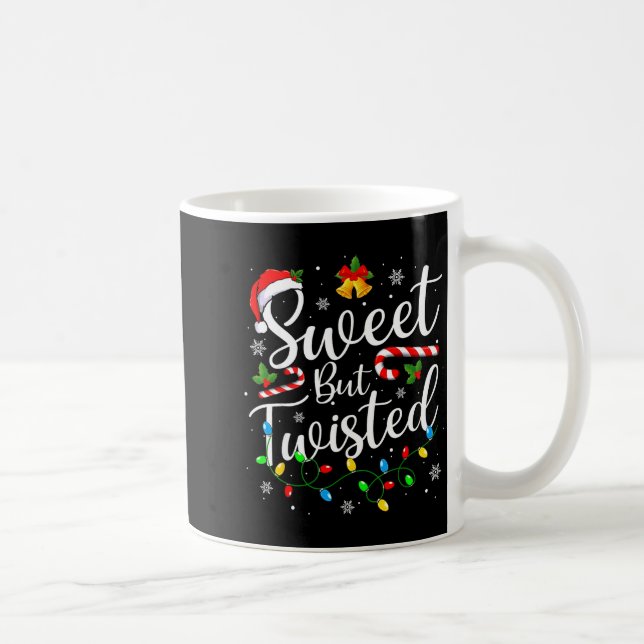 Caneca De Café Sweet But Twisted Funny Christmas Candy Cane Xmas  (Direita)