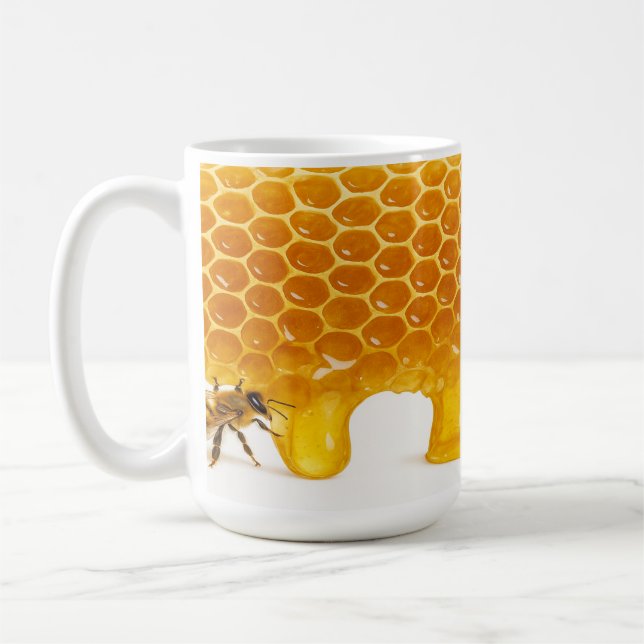 Caneca De Café Sweet Harmony: Abelhas e Honeycomb (Esquerda)