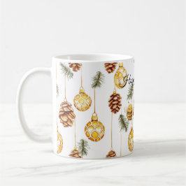 Caneca De Café Sweet Honey Bees Pine Cones