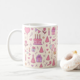 Caneca De Café Sweet Princess Party Celebration Pattern