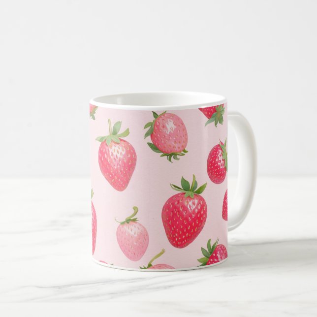 Caneca De Café Sweet Strawberry Garden Mugs (Frente Esquerda)