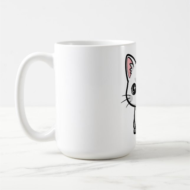 Caneca De Café Sweet White Kitten (Esquerda)