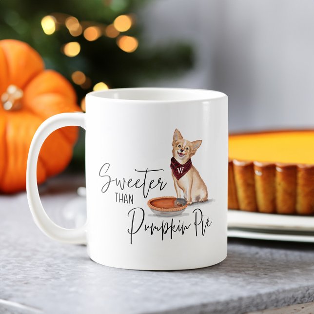 Caneca De Café Sweeter Thumpkin Pie Naughty Chihuahua Dog (Sweeter Than Pumpkin Pie Naughty Chihuahua Dog Coffee Mug)