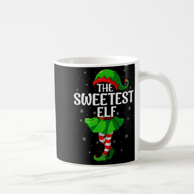 Caneca De Café Sweetest Elf Christmas Girls Women Elf Squad Xmas  (Direita)