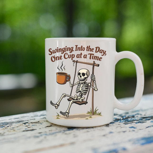 Caneca De Café Swing Skeleton Café Mug (Criador carregado)