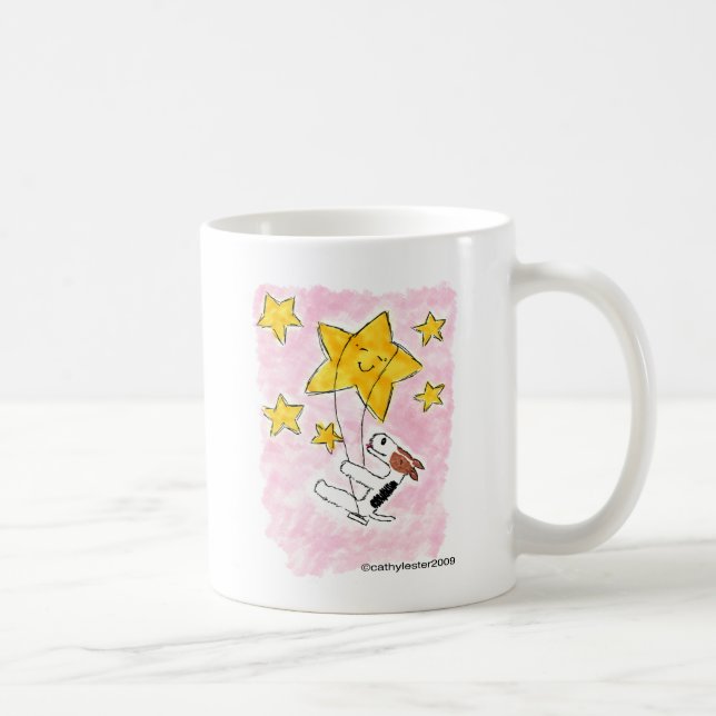 Caneca De Café Swingin do terrier de raposa do fio em uma estrela (Direita)