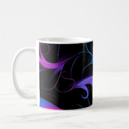 Caneca De Café 💫 Swirling Pink & Violet Pattern - Elegant & Myst